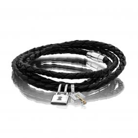 Кожаный шнурок с декоративным элементом из лимонного серебра KABAROVSKY с фианитом K4-015-91084 K4-015-91084 фото