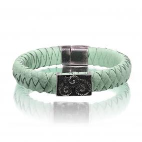 Кожаный браслет KABAROVSKY с декоративным элементом и замком из черненого серебра K4-021-92083 K4-021-92083 фото