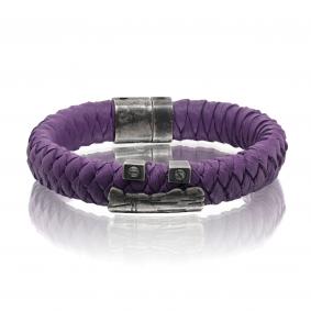 Кожаный браслет KABAROVSKY с декоративным элементом и замком из черненого серебра K4-023-90283 K4-023-90283 фото