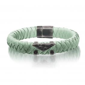 Кожаный браслет KABAROVSKY с декоративным элементом и замком из черненого серебра K4-046-92083 K4-046-92083 фото