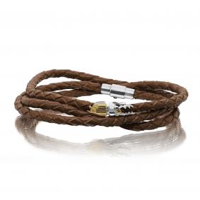 Кожаный шнурок с декоративным элементом из золочёного серебра KABAROVSKY K4-051-91387 K4-051-91387 фото