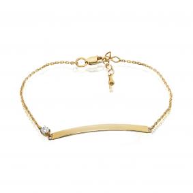 Браслет из лимонного золота KABAROVSKY K4-2071-1000 с бриллиантом K4-2071-1000 фото