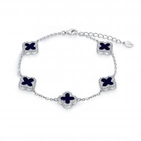 Серебряный браслет KABAROVSKY K4-9102-3600 с фианитом и опалом K4-9102-3600 фото