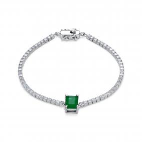 Серебряный браслет KABAROVSKY K4-9229-60400 с фианитом и алпанитом K4-9229-60400 фото