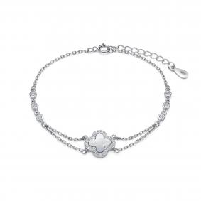 Серебряный браслет KABAROVSKY K4-9250-6200 с фианитом и перламутром K4-9250-6200 фото