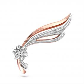 Золотая брошь KABAROVSKY K5-0006-1000 с бриллиантом K5-0006-1000 фото