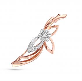 Золотая брошь KABAROVSKY K5-0007-1000 с бриллиантом K5-0007-1000 фото