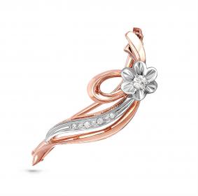 Золотая брошь KABAROVSKY K5-0010-1000 с бриллиантом K5-0010-1000 фото