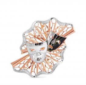 Золотая брошь KABAROVSKY K5-0022-1001 с бриллиантом и эмалью K5-0022-1001 фото