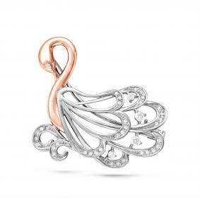 Золотая брошь KABAROVSKY K5-0026-1000 с бриллиантом K5-0026-1000 фото