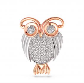 Золотая брошь KABAROVSKY K5-0032-1000 с бриллиантом K5-0032-1000 фото