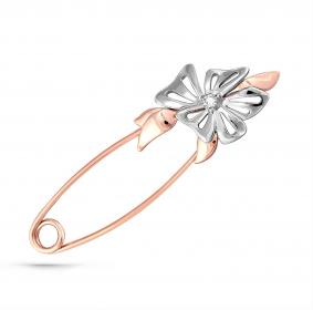 Золотая брошь KABAROVSKY K5-0033-1000 с бриллиантом K5-0033-1000 фото