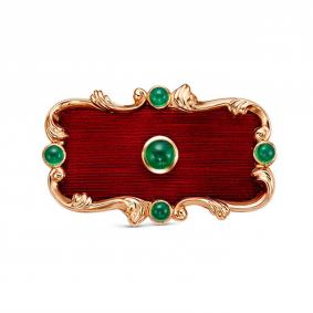 Золотая брошь KABAROVSKY K5-0058-1126 с ониксом и эмалью K5-0058-1126 фото