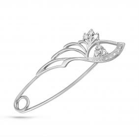 Булавка из белого золота KABAROVSKY K5-1035-1000 с бриллиантом K5-1035-1000 фото