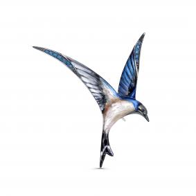 Серебряная брошь KABAROVSKY K5-104-0150 с фианитом и эмалью K5-104-0150 фото