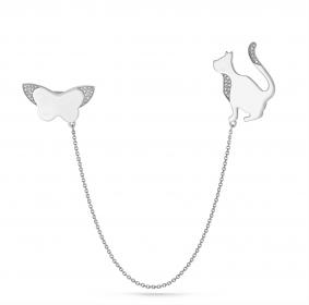 Брошь из белого золота KABAROVSKY K5-1046-1000 с бриллиантом K5-1046-1000 фото