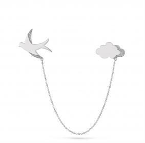 Брошь из белого золота KABAROVSKY K5-1047-1000 с бриллиантом K5-1047-1000 фото