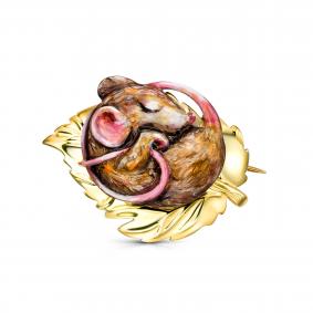 Брошь из лимонного серебра KABAROVSKY K5-182-0050 с эмалью K5-182-0050 фото