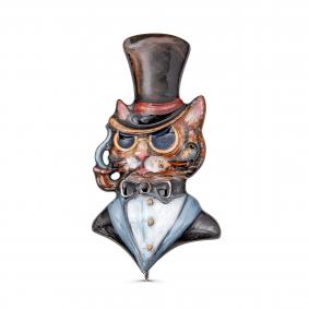 Брошь из черненого серебра KABAROVSKY K5-188-0050 с эмалью K5-188-0050 фото