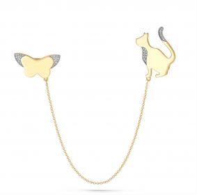 Брошь из лимонного золота KABAROVSKY K5-2046-1000 с бриллиантом K5-2046-1000 фото