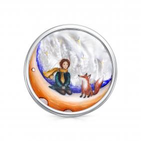 Серебряная брошь KABAROVSKY K5-226-62400 с перламутром K5-226-62400 фото