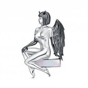 K5-236-6289 Брошь из серебра с перламутром Серебро 925° K5-236-6289 фото