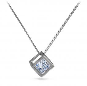Серебряное колье KABAROVSKY K6-009-7900 с фианитом K6-009-7900 фото