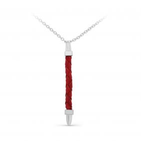 Серебряное колье с декоративным элементом из кожи KABAROVSKY K6-055-90300 K6-055-90300 фото