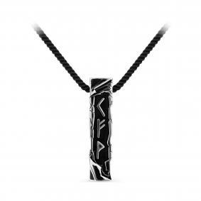 Текстильный шнурок-колье с декоративным элементом из серебра KABAROVSKY с керамикой K6-083-94089 K6-083-94089 фото