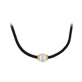 Текстильный шнурок-колье с декоративным элементом из золочёного серебра KABAROVSKY с фианитом K6-093-94087 K6-093-94087 фото