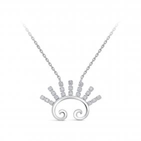 Серебряное колье KABAROVSKY K6-9019-7900 с фианитом K6-9019-7900 фото