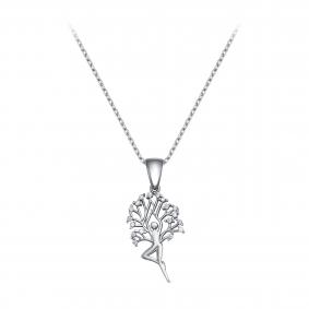 Серебряное колье KABAROVSKY K6-9104-7900 с фианитом K6-9104-7900 фото