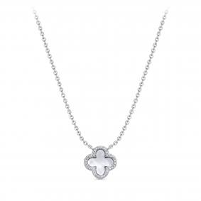 K6-9146-6200 Колье из серебра с перламутром и фианитом Серебро 925° K6-9146-6200 фото