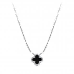 K6-9146-6700 Колье из серебра с ониксом и фианитом Серебро 925° K6-9146-6700 фото