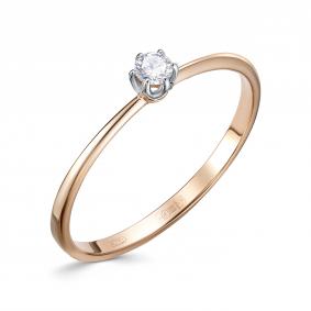 Золотое кольцо ЮК Клондайк KL01-01464-01-035-01-01 с бриллиантом выращенным KL01-01464-01-035-01-01 фото