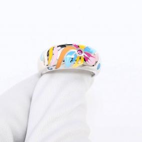 Серебряное кольцо ВЕРОНА Re05169r с эмалью и цирконием Re05169r фото