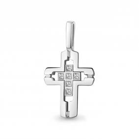 Серебряная подвеска AQUAMARINE А020061 с бриллиантом А020061 фото