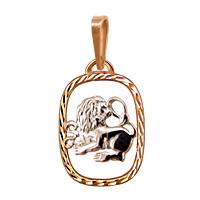 Подвеска из золоченого серебра Знак зодиака Лев AQUAMARINE А10262-пк А10262-пк фото