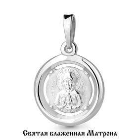 Серебряная подвеска-иконка Святая блаженная Матрона AQUAMARINE А12606 А12606 фото