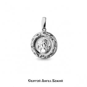 Серебряная подвеска-иконка Святой Ангел Божий AQUAMARINE А14637 А14637 фото