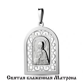 Серебряная подвеска-иконка Святая блаженная Матрона AQUAMARINE А14736 А14736 фото
