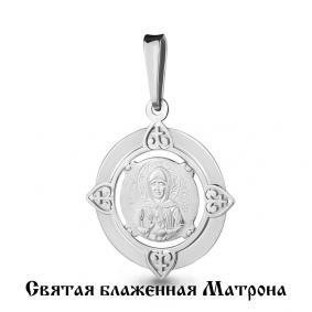 Серебряная подвеска Иконка Святая блаженная Матрона AQUAMARINE А14758 А14758 фото