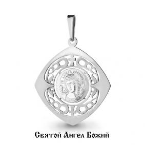 Серебряная подвеска-иконка Ангел хранитель AQUAMARINE А14766 А14766 фото