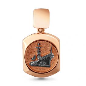 Подвеска из золочёного серебра Корабль AQUAMARINE А16078-пк А16078-пк фото