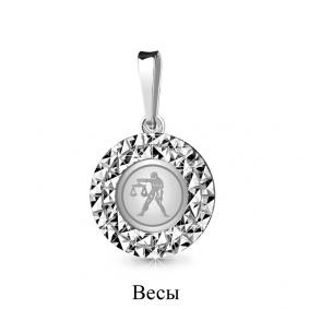 Серебряная подвеска Знак зодиака Весы Аквамарин А16151 А16151 фото