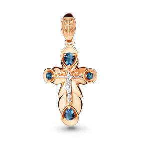 Подвеска из золочёного серебра AQUAMARINE А2224908-п с Лондон топазом А2224908-п фото