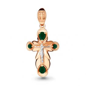 Подвеска из золочёного серебра AQUAMARINE А2224909-пк с агатом А2224909-пк фото