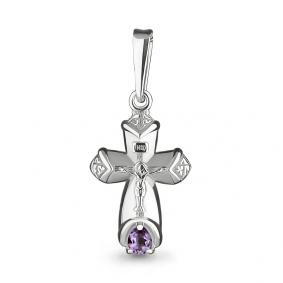 Серебряная подвеска AQUAMARINE А2225004 с аметистом А2225004 фото