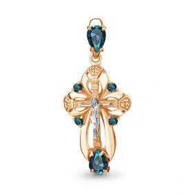 Подвеска из золочёного серебра AQUAMARINE А2225108-п с Лондон топазом А2225108-п фото