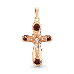 Подвеска из золочёного серебра AQUAMARINE А2225203-пк с гранатом А2225203-пк фото